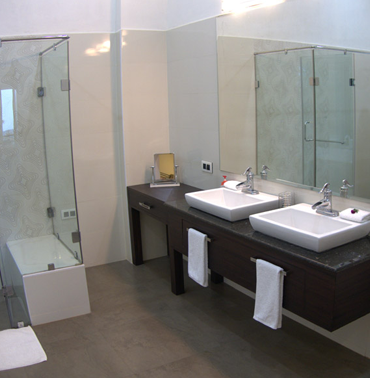 Modern Comfort and Style in the Bathroom at Farview Mountain Resorts